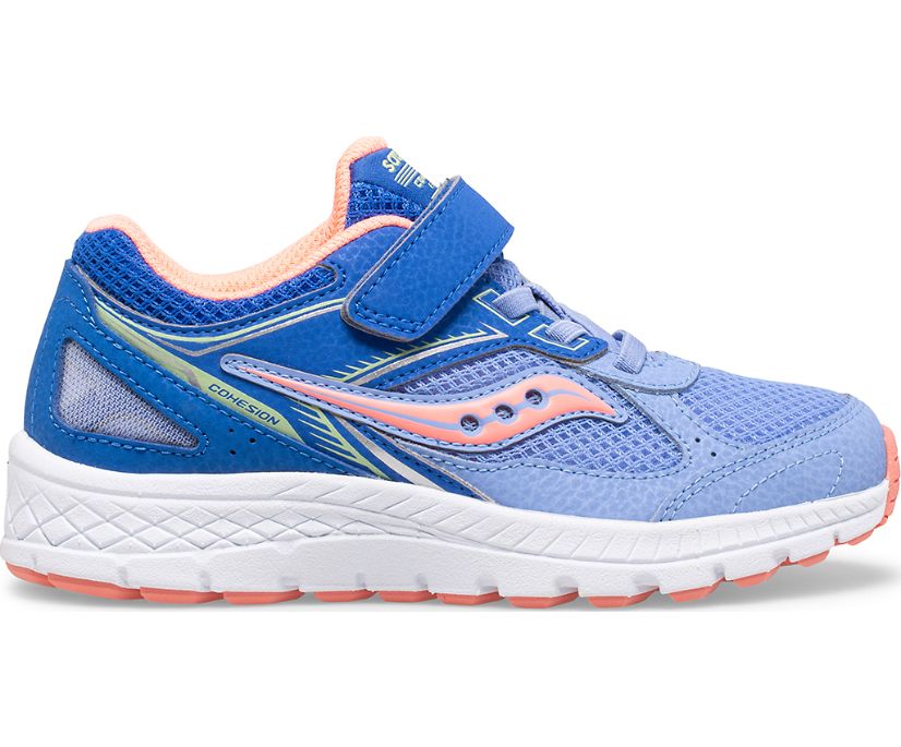 Tenis Saucony Cohesion 14 A/C Niños Azules Coral | México 840ILHS